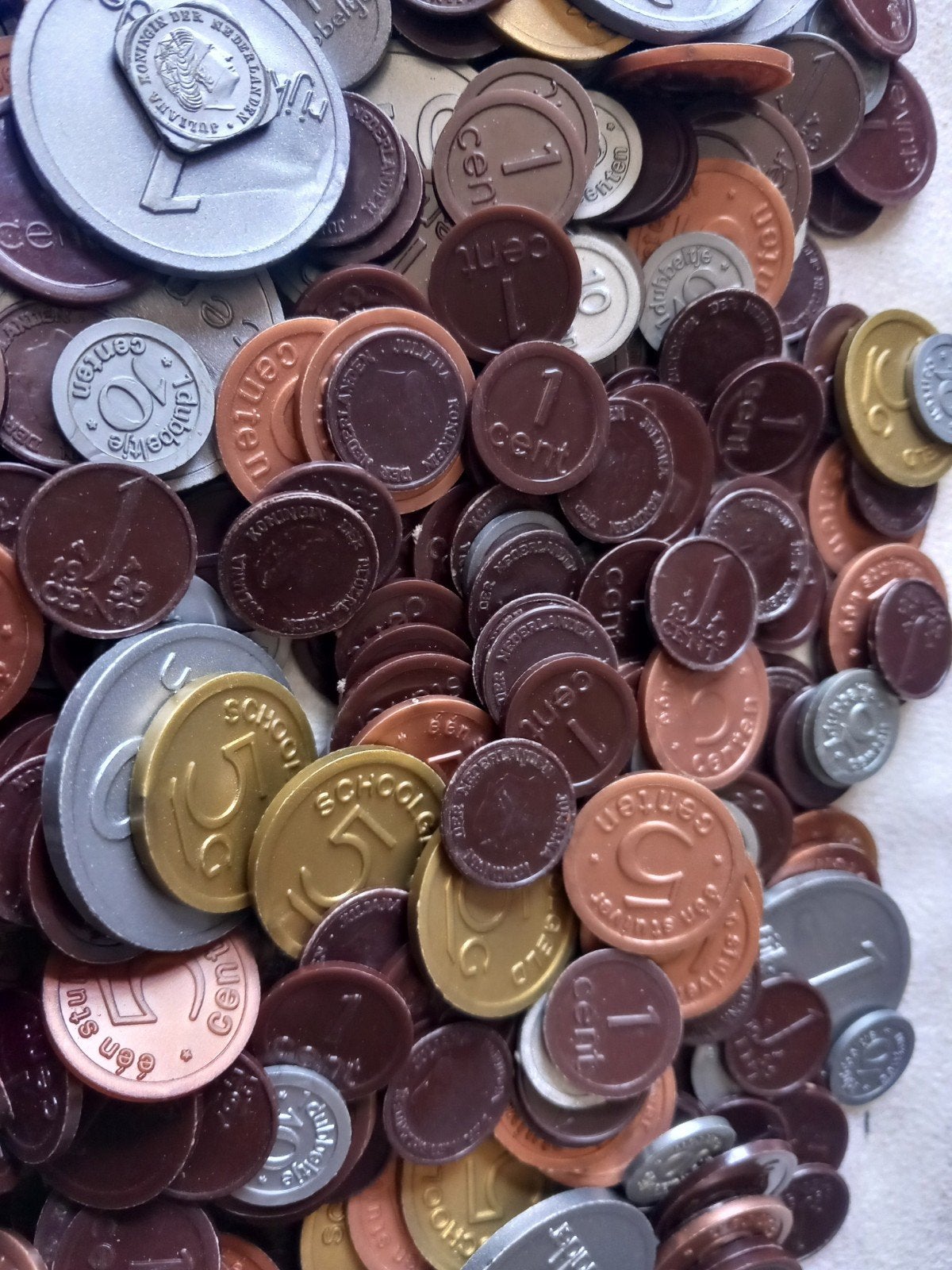 Vintage Schoolgeld Speelgoedmunten - Educatief Spel, Ophalen of Verzenden, Gebruikt, Jongen of Meisje