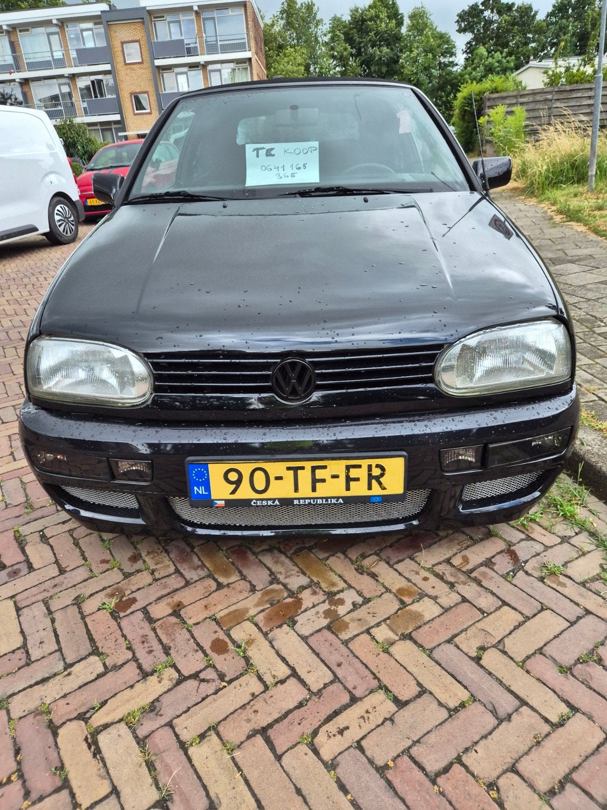 Volkswagen Golf 1.8 Cabriolet 66KW E2 1995 Zwart, Voorwielaandrijving, 4 cilinders, Cabriolet, 4 stoelen