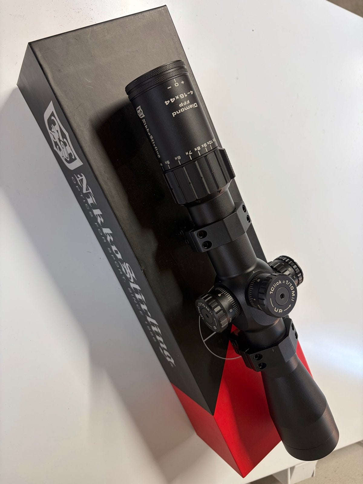 Nikko Stirling Diamond FFP 4-16x44 richtkijker, Ophalen of Verzenden, Zo goed als nieuw