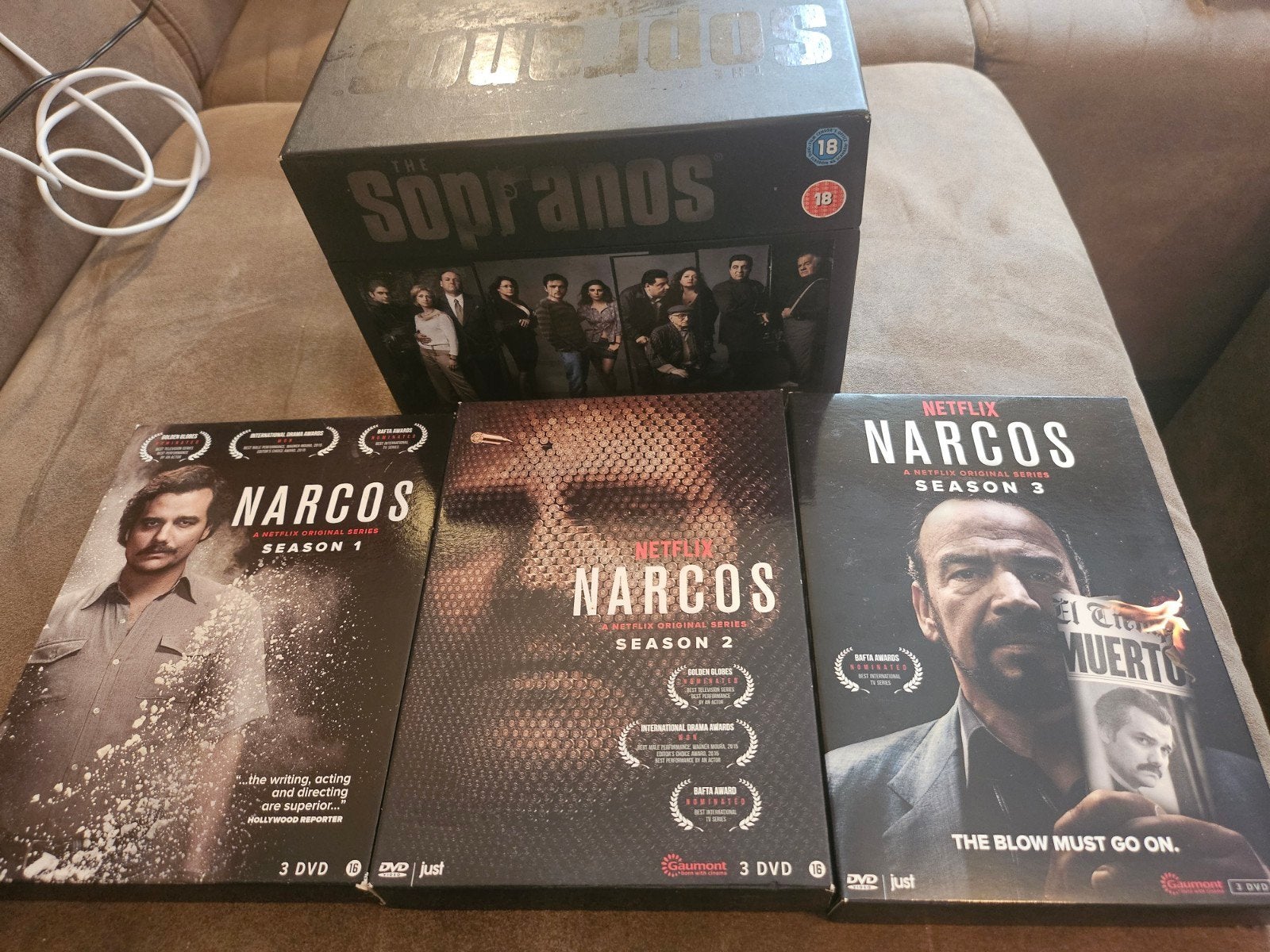 The Sopranos Complete Series & Narcos Seizoen 1-3 DVD Boxset, Vanaf 18 jaar, Engels, Misdaad, Nederlands