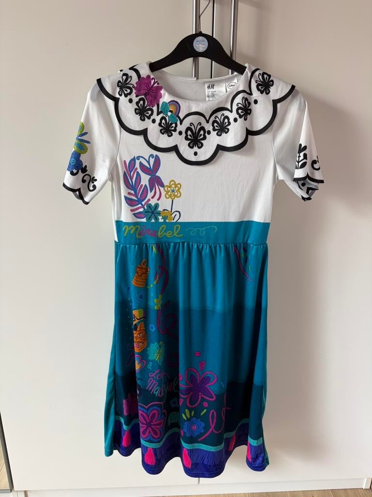 Disney Encanto jurk, Ophalen of Verzenden, Zo goed als nieuw, 122 t/m 128, Meisje
