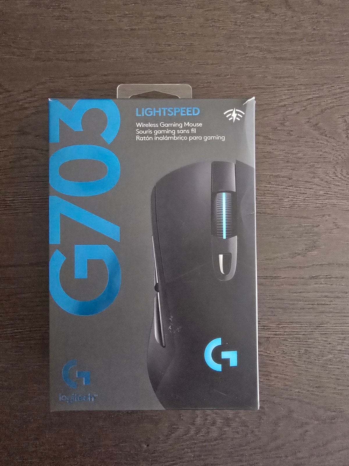 Logitech G703 Lightspeed + Powerplay Wireless Charging Set, Computers en Software, Muizen, Zo goed als nieuw, Muis, Rechtshandig