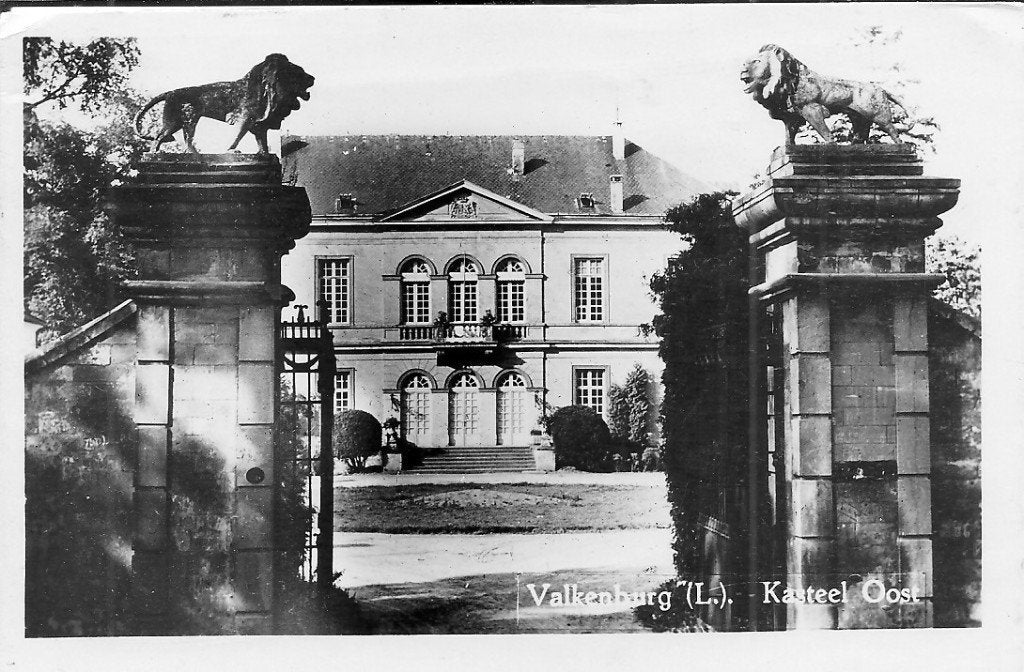 Oude Ansichtkaart Kasteel Oost Valkenburg (L.) 1949, Ophalen of Verzenden, 1940 tot 1960, Gelopen, Limburg