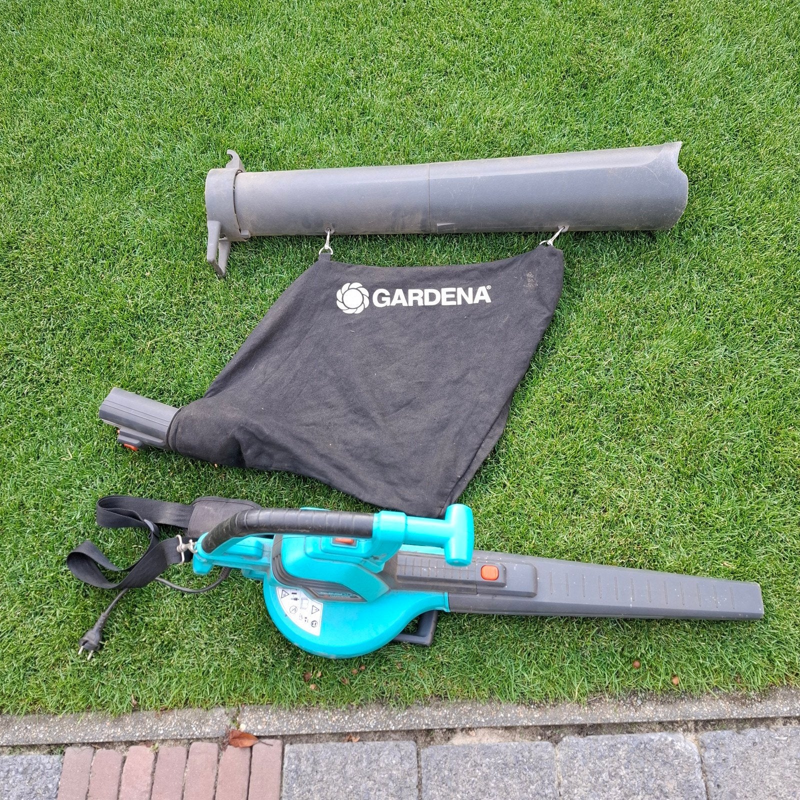 Gardena bladzuiger/bladblazer, compleet., Gebruikt, Met opvangzak, Ophalen of Verzenden, Elektrisch