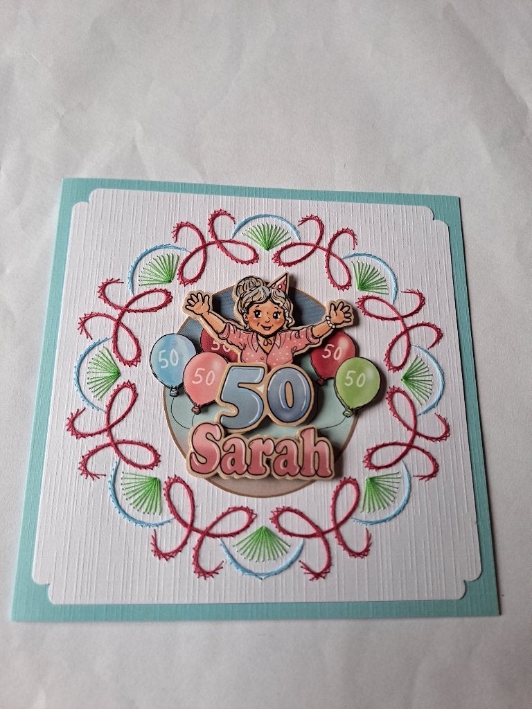 Geborduurde 3d kaarten sarah en abraham, Ophalen of Verzenden, Nieuw, Man of Vrouw