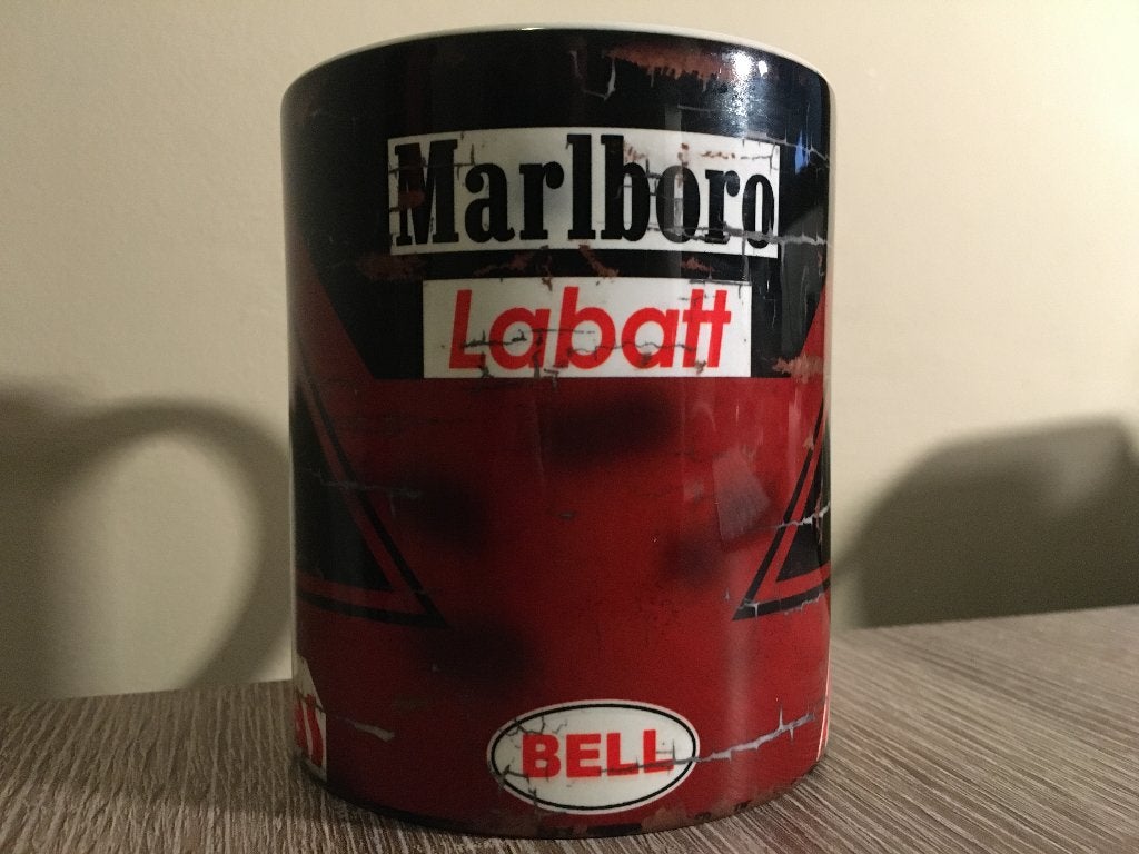 ✅ Gilles Villeneuve Ferrari Helmet mok Vintage F1 Autosport, Ophalen of Verzenden, Nieuw, Formule 1