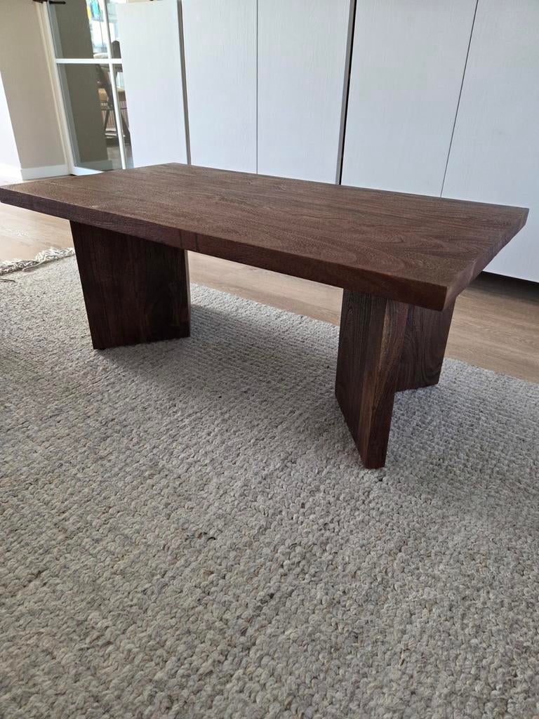 Salontafel Nous Living van acaciahout, Ophalen, Modern, Landelijk, Robuust, Gebruikt, 100 tot 150 cm