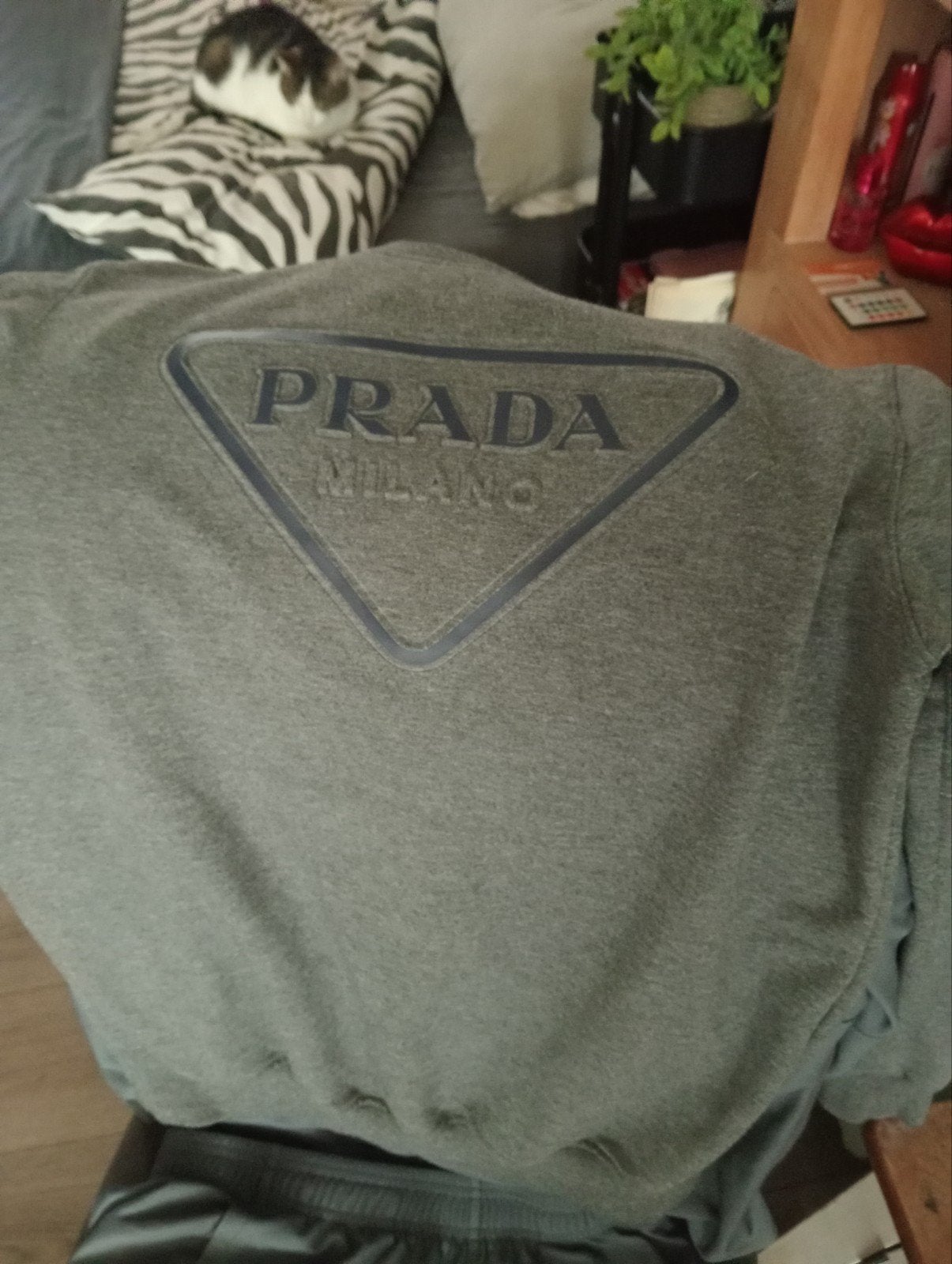 Prada Milano Sweatshirt - Maat M, Maat 48/50 (M), Ophalen of Verzenden, Prada, Grijs