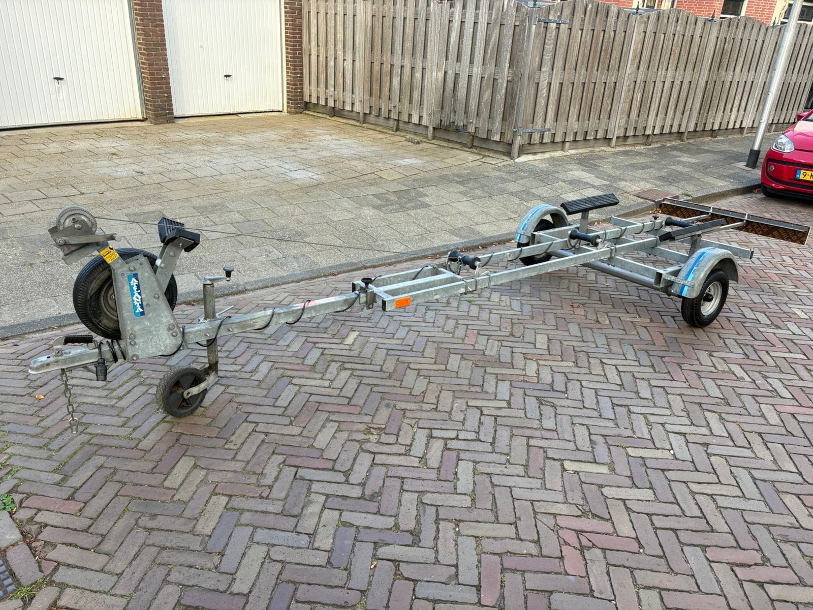 Atlanta boot trailer kanteltrailer motorboot rib 4,50 M., Watersport en Boten, Ophalen, Minder dan 1500 kg, Gebruikt, Verstelbare verlichting
