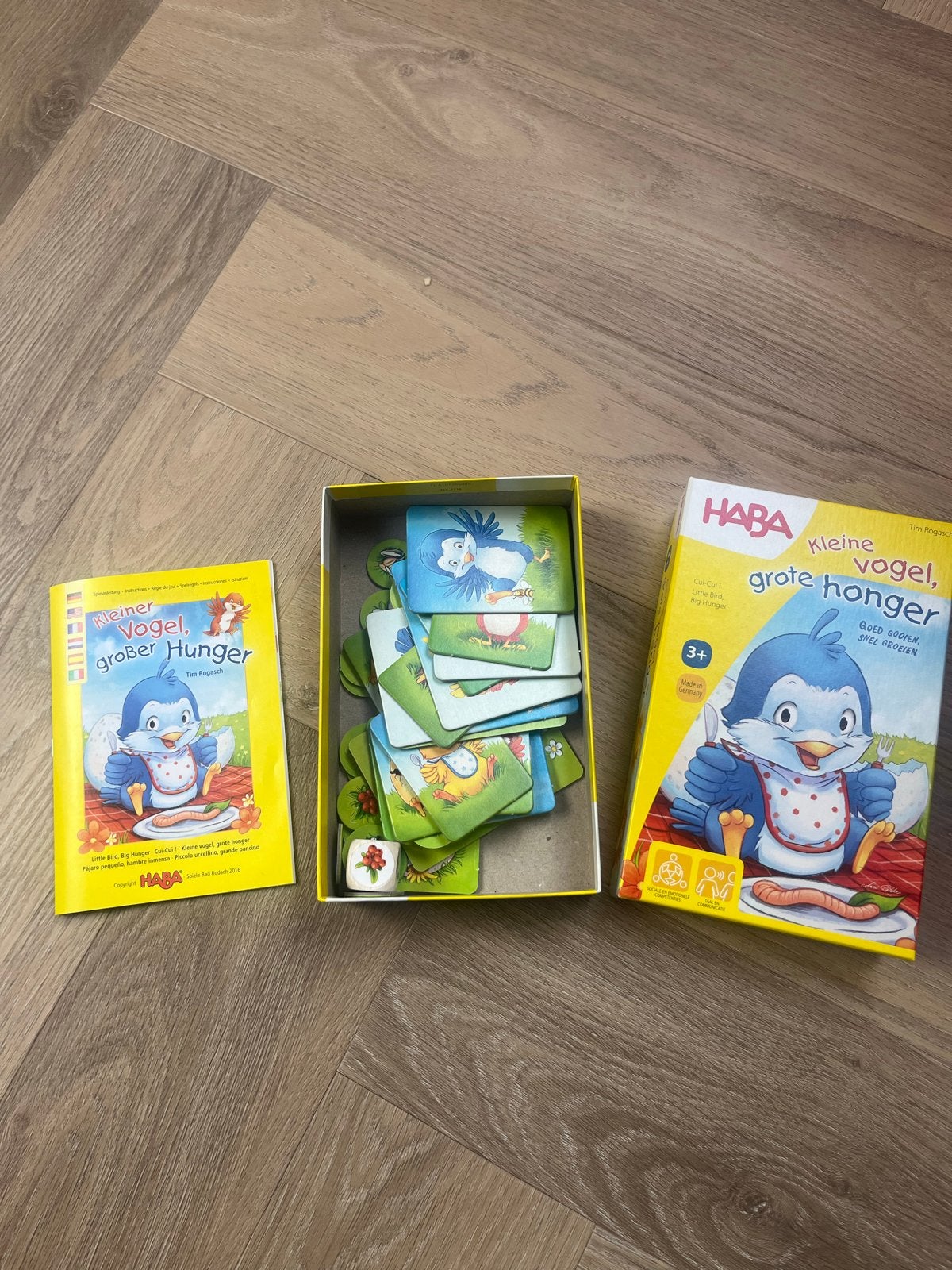 HABA Kleine Vogel, Grote Honger - Zo goed als nieuw, Een of twee spelers, Ophalen, Zo goed als nieuw