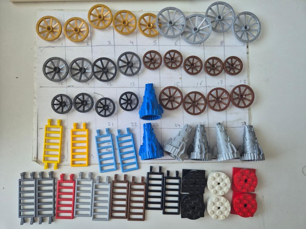 Lego onderdelen city vintage trap wiel power miners ridder, Ophalen of Verzenden