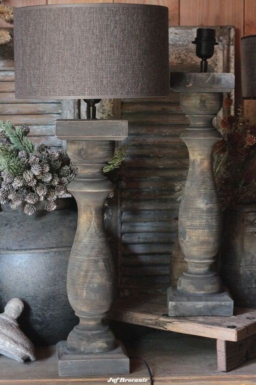 Balusterlamp vintage black vierkant, Ophalen of Verzenden, Www.jufbrocante.nl, Www.jufbrocante.nl, Www.jufbrocante.nl