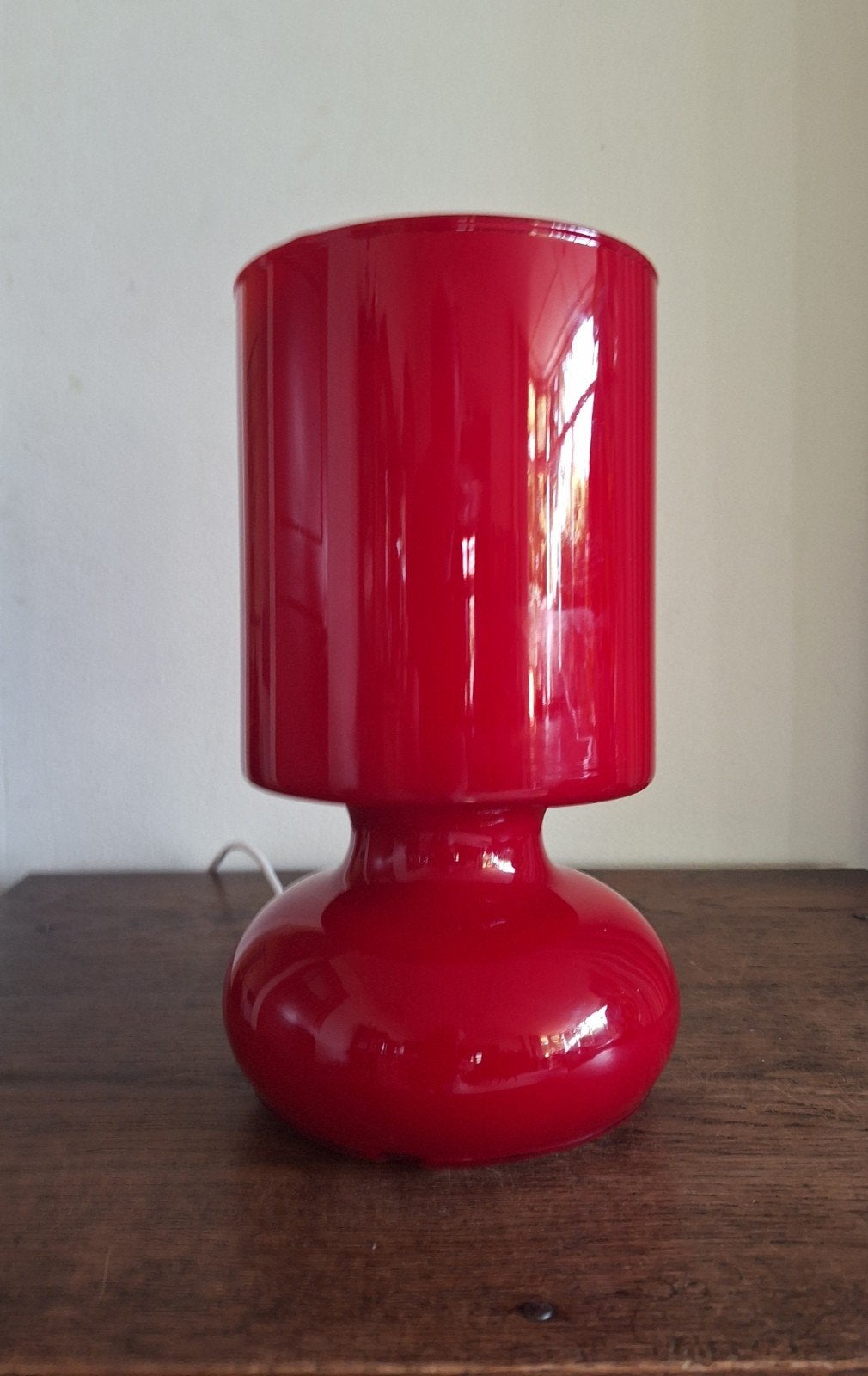 Vintage Ikea mushroom/tafellamp "Lytka", kleur rood, Rood, Ophalen of Verzenden, IKEA, Vintage