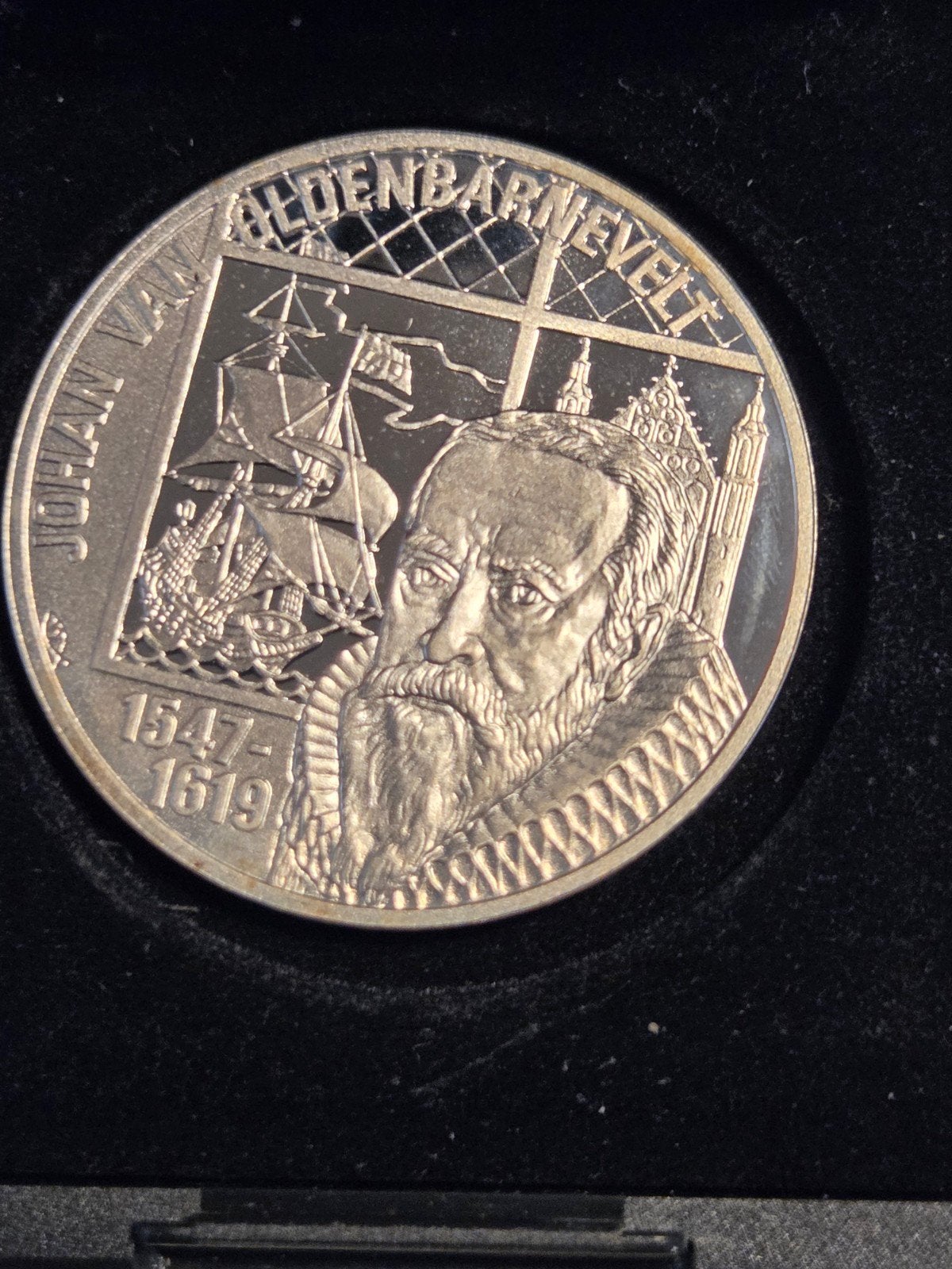 Zilveren 50 Euro munt Johan van Oldenbarnevelt 1997 Proof, Ophalen of Verzenden