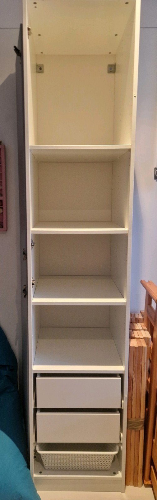 Ikea Pax kast wit met spiegel deur., Ophalen, Gebruikt, 200 cm of meer, 50 tot 100 cm