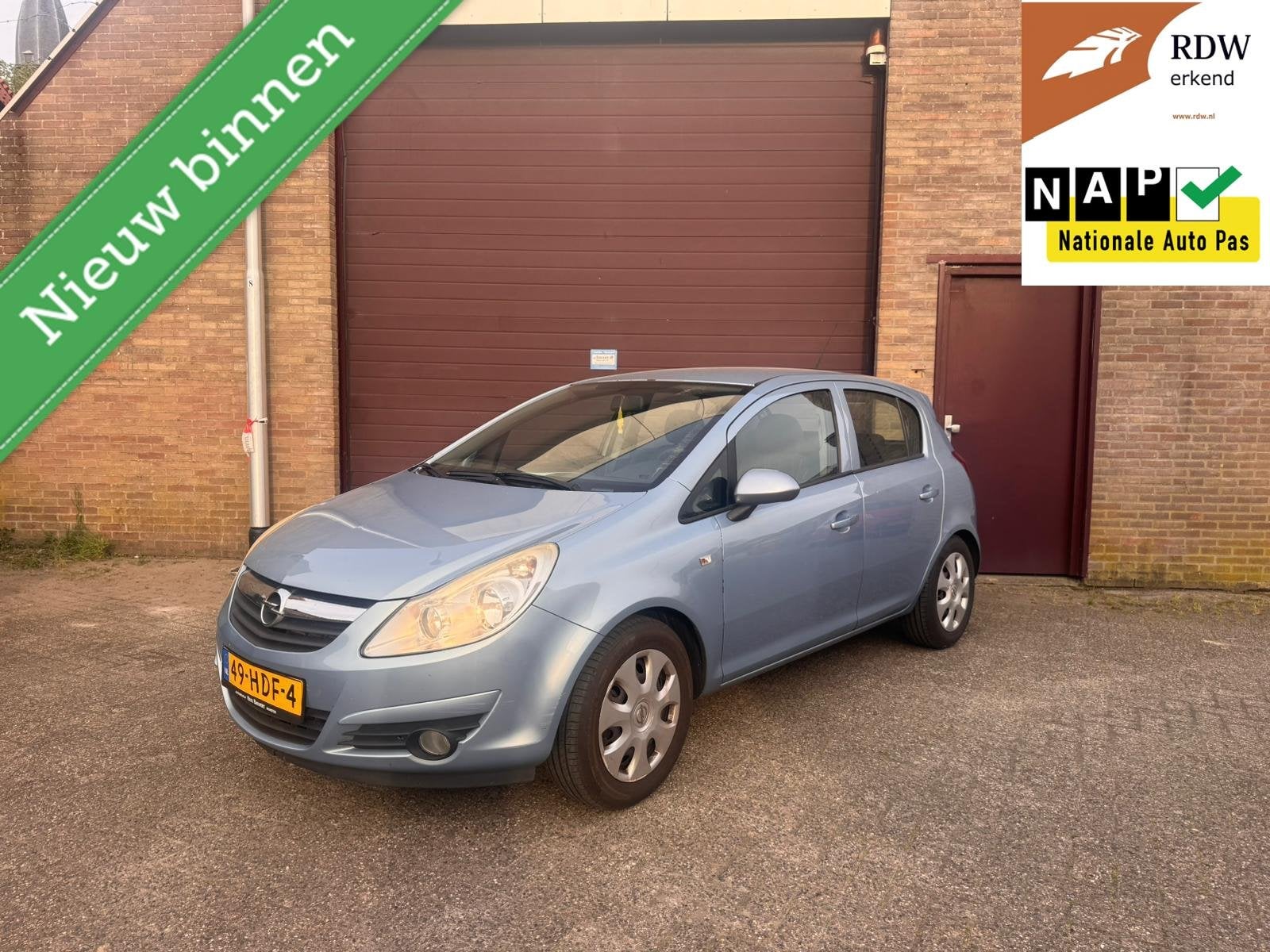Opel Corsa 1.2 2008 196DKM | AIRCO | APK | CRUISE | 5DEURS, Auto's, Opel, Voorwielaandrijving, Gebruikt, 4 cilinders, Blauw