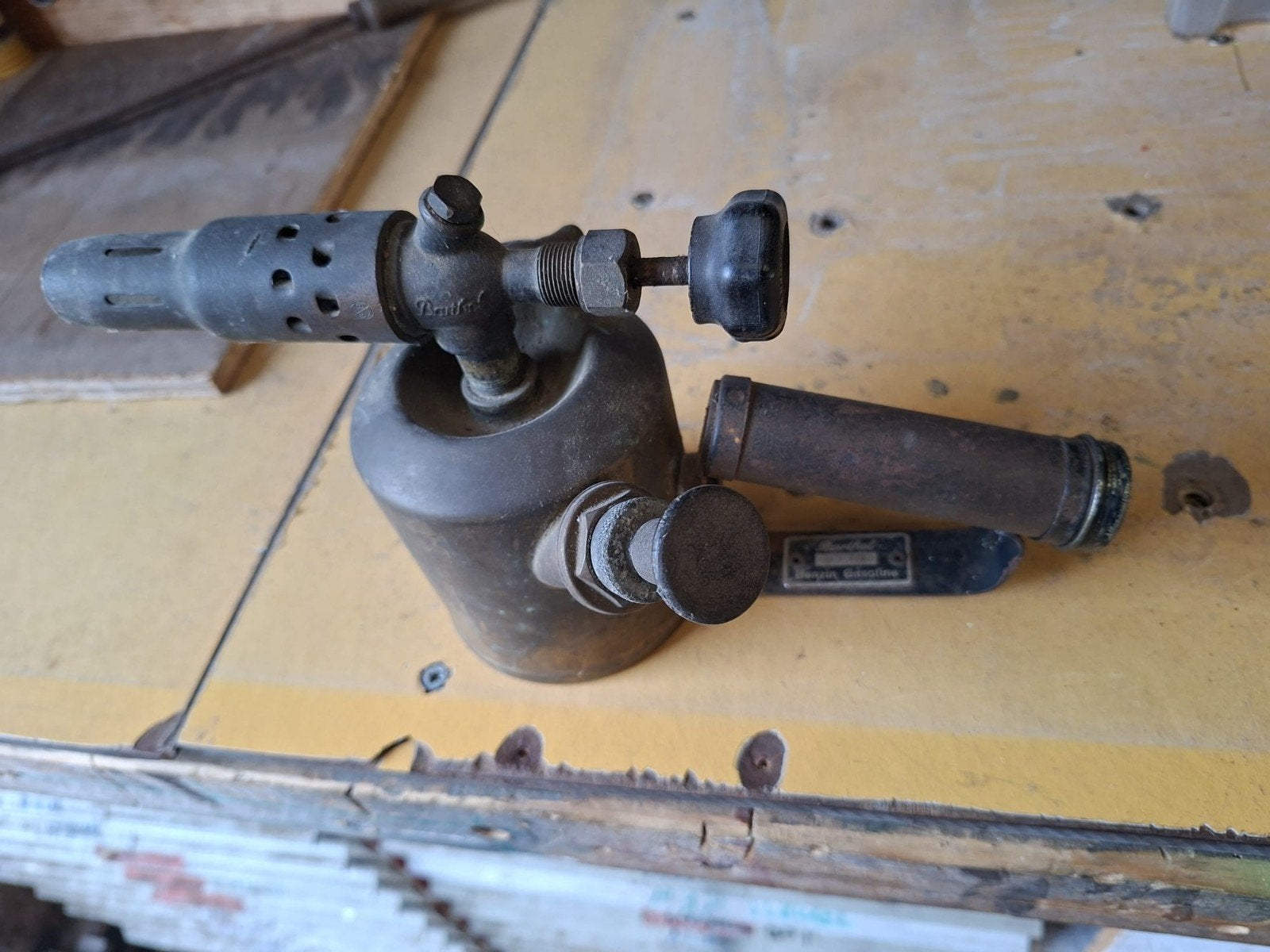 Antieke messing soldeerlamp/branders, Ophalen