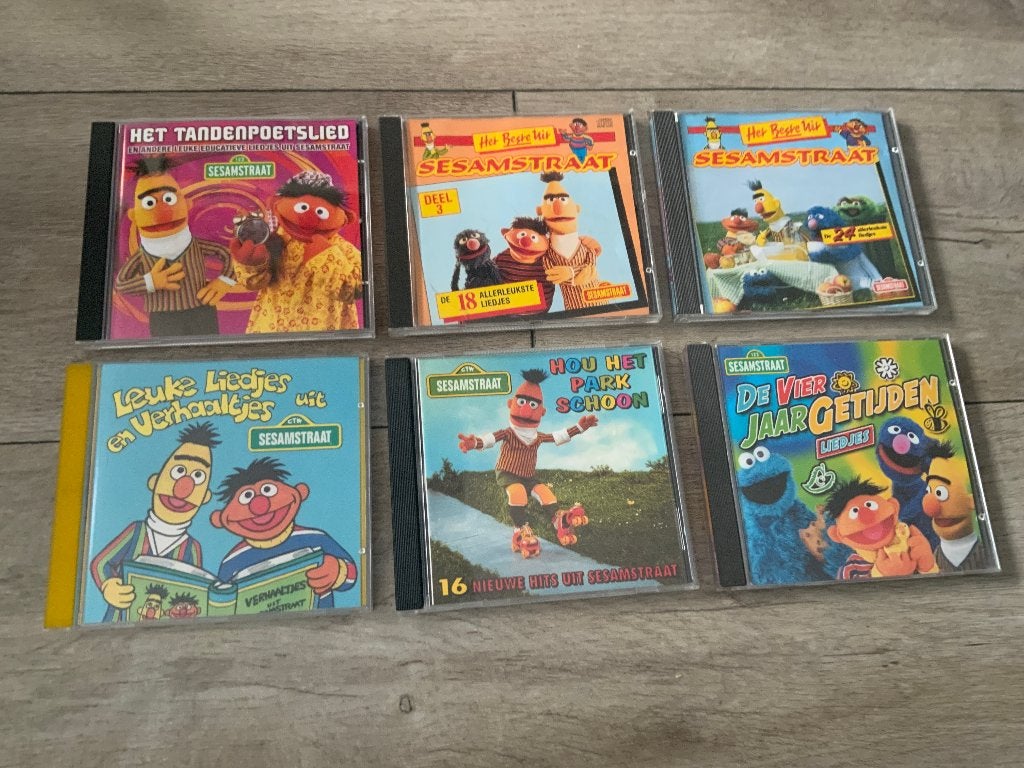 6 X Nostalgische Sesamstraat CD's - Sesamstraat CD, Cd's en Dvd's, Ophalen of Verzenden, Zo goed als nieuw