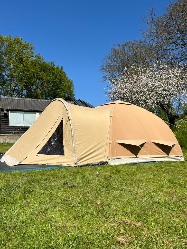 Karsten oppompbare tent 350 Beige uitstekende staat., Caravans en Kamperen, Tenten, Zo goed als nieuw, Ophalen