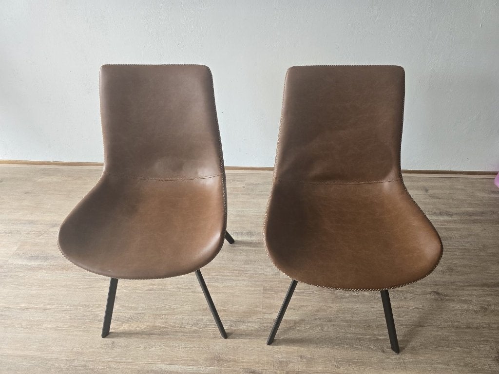 stoelen, Huis en Inrichting, Ophalen, Gebruikt, Bruin, Twee