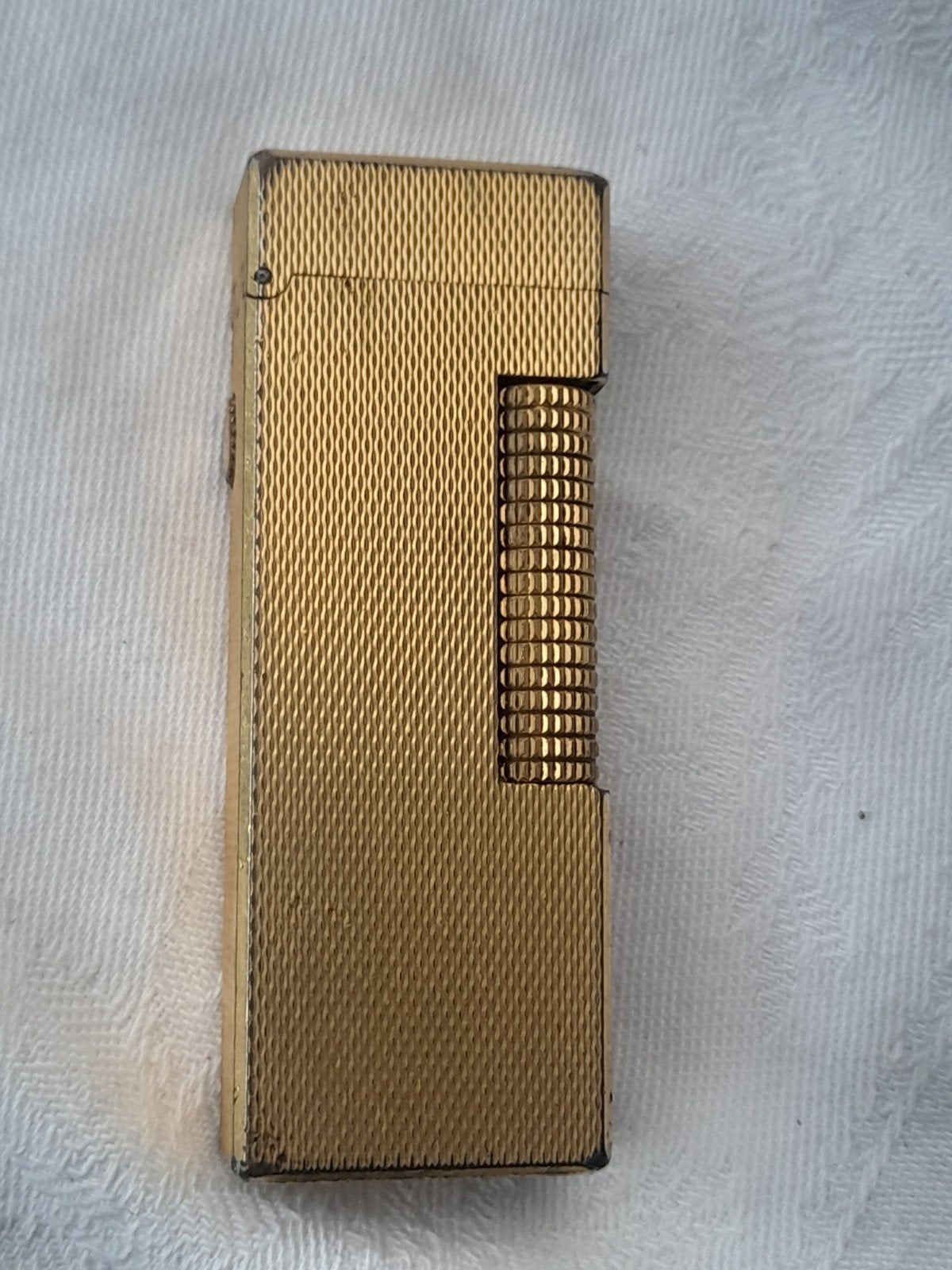 Vintage Dunhill Aansteker - Verguld, Made in Switzerland, Ophalen of Verzenden, Gebruikt, Aansteker