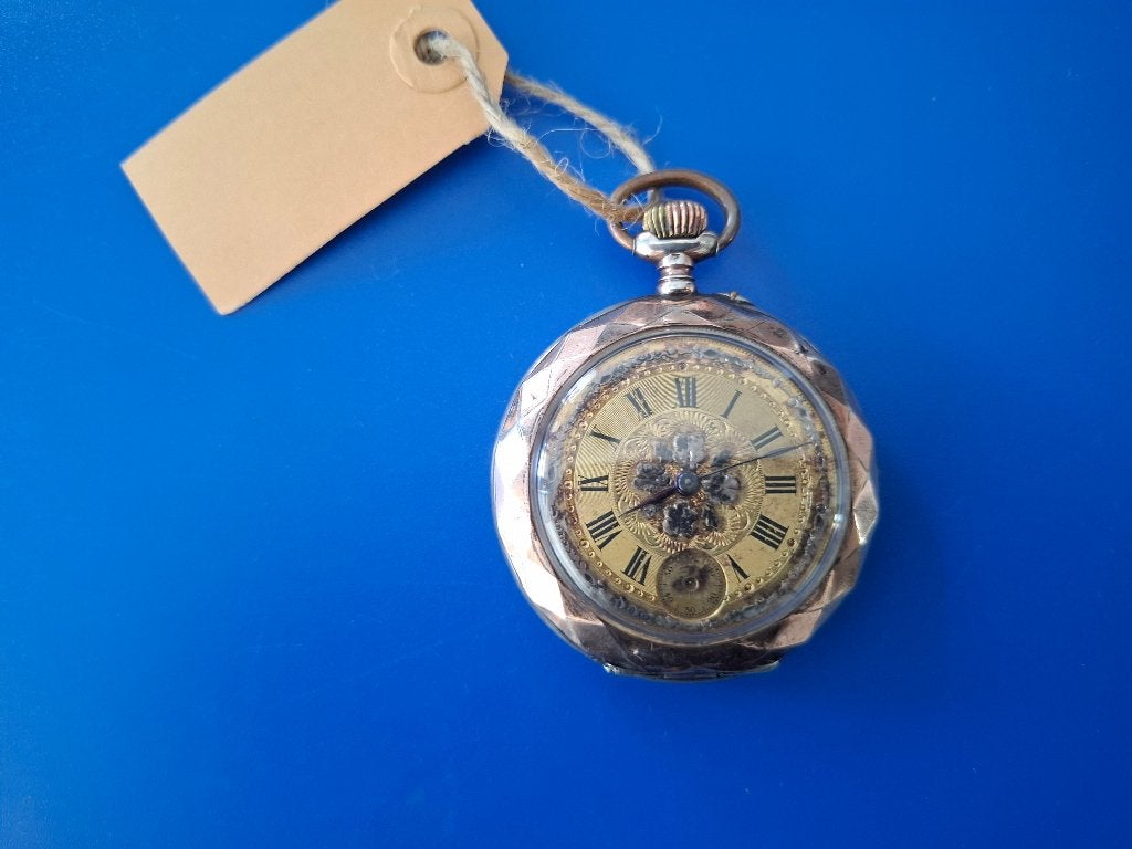 Antiek zilveren zakhorloge, Overige merken, Zakhorloge, 1900 tot 1930, Ophalen of Verzenden