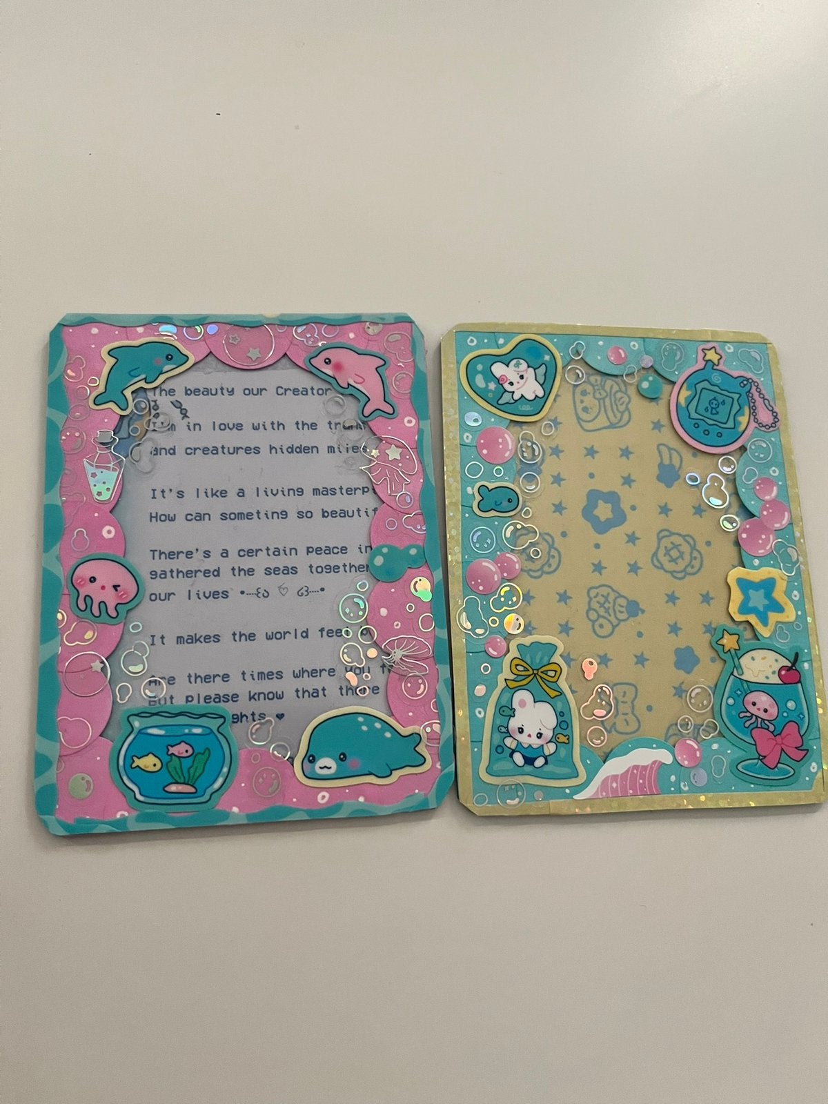 Handgemaakte Ocean Toploader – Kawaii Photocard Holder, Verzenden, Nieuw, Foto of Kaart