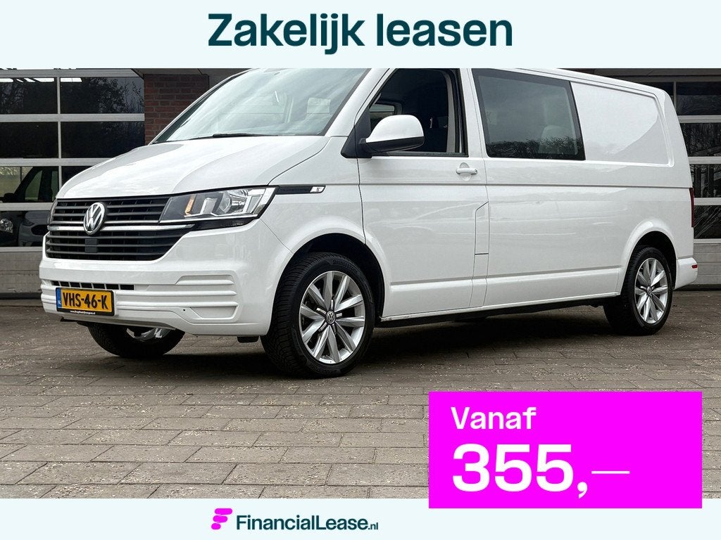 Volkswagen Transporter 2.0 TDI L2H1|NAP|DUBBELCABINE|airco|c, Voorwielaandrijving, Gebruikt, 4 cilinders, Wit