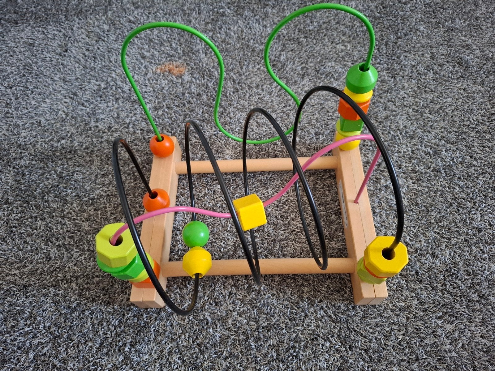 Houten speelgoed kralen schuiven, Ophalen, Gebruikt