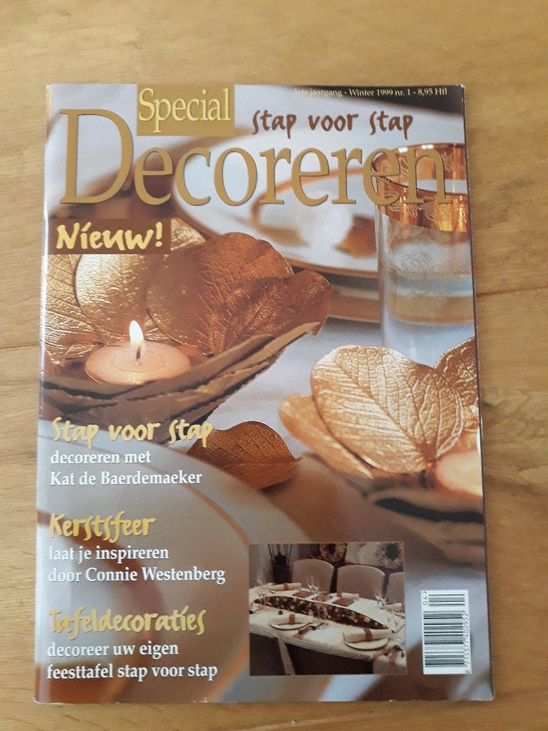 Tijdschrift stap voor stap Decoreren met kerst, Ophalen of Verzenden, Zo goed als nieuw