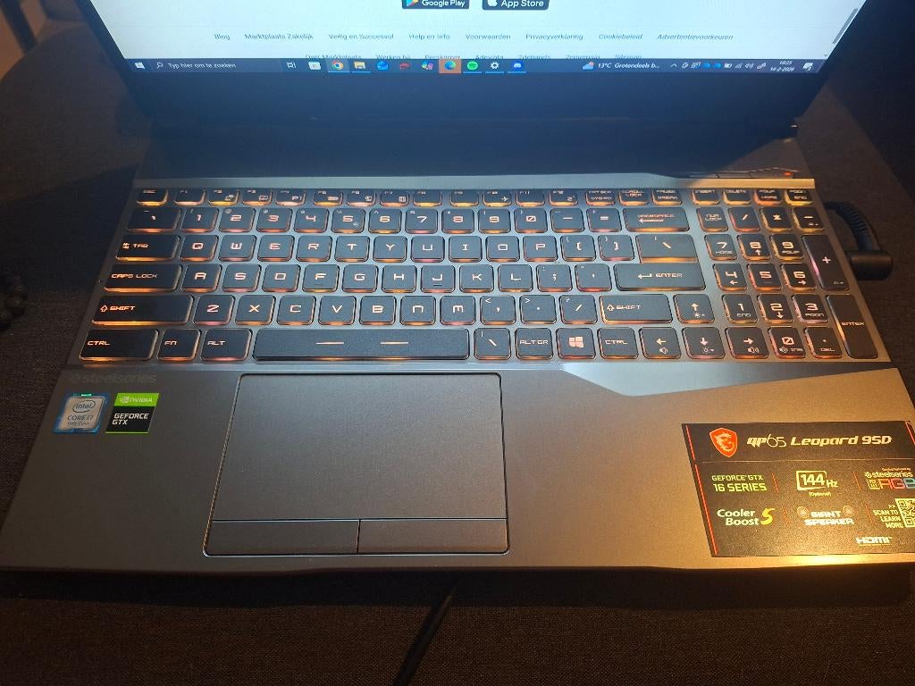 MSI laptop GP65 Leopard, Computers en Software, Windows Laptops, Zo goed als nieuw, 15 inch, HDD, 2 tot 3 Ghz, 16 GB, Qwerty, Met videokaart