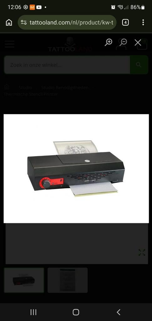 KW Tattoo transfer machine, Ophalen of Verzenden, Zo goed als nieuw