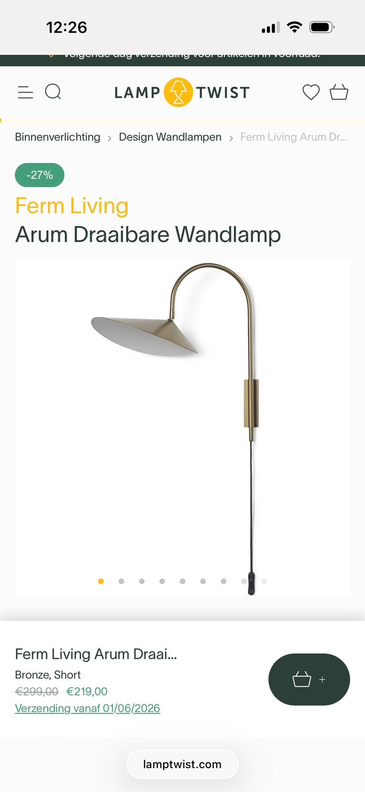 Ferm living wandlampen, Ophalen of Verzenden, Zo goed als nieuw