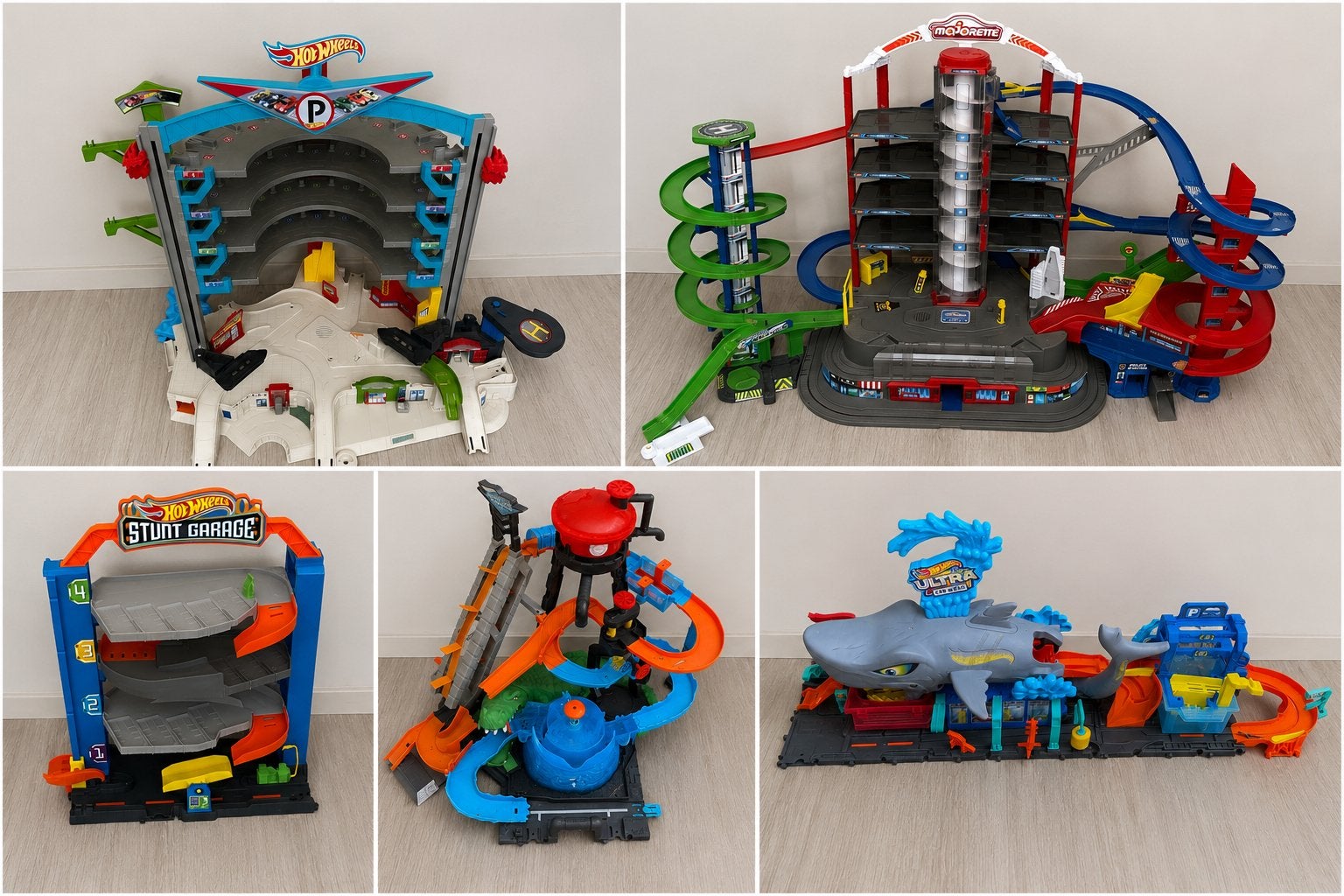 Hot Wheels garage & carwash set (5 grote speelsets), Kinderen en Baby's, Ophalen, Gebruikt