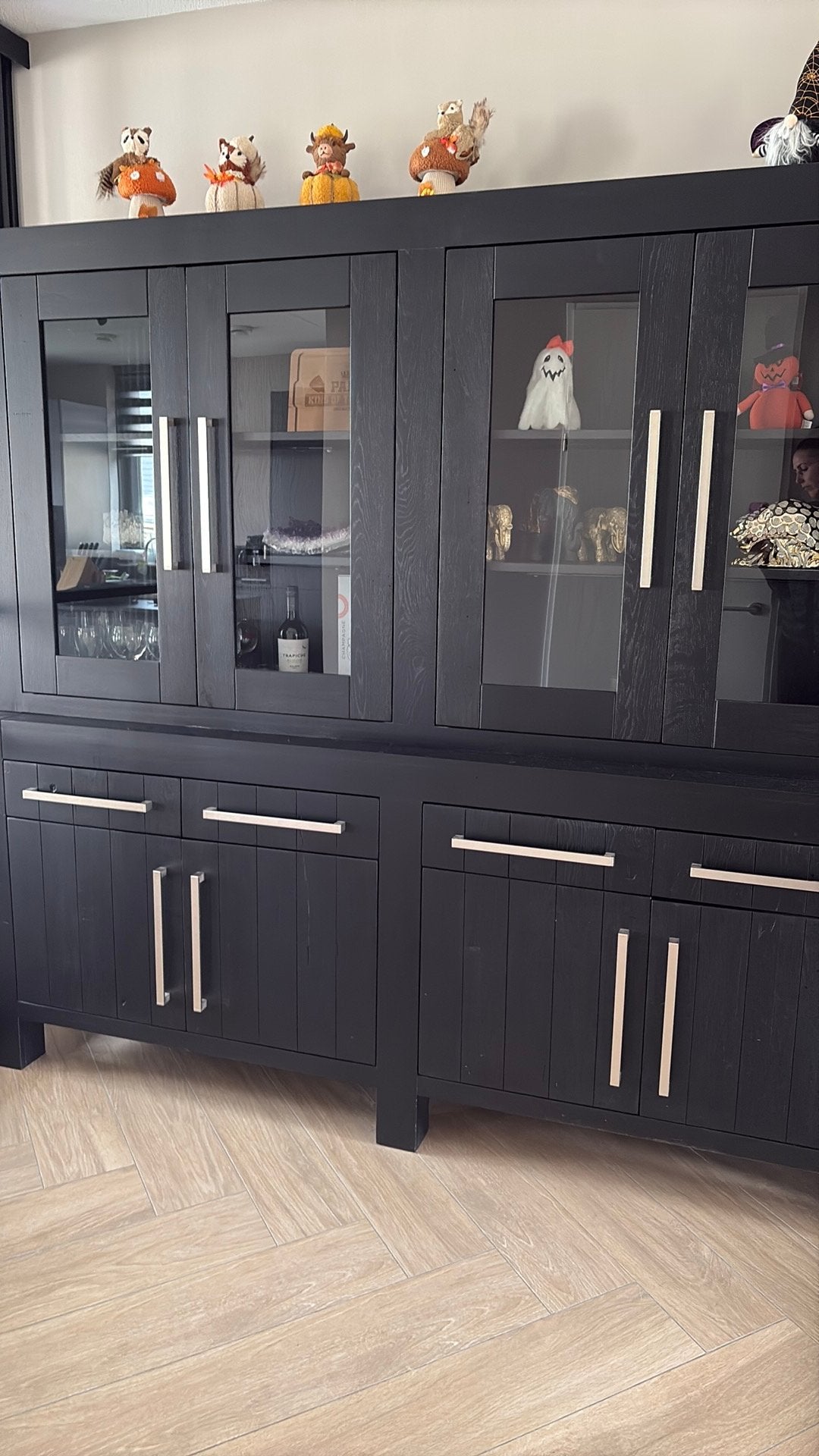 Buffetkast zwart van Goossens 1 jaar oud, Ophalen, Nieuw, 25 tot 50 cm, 200 cm of meer