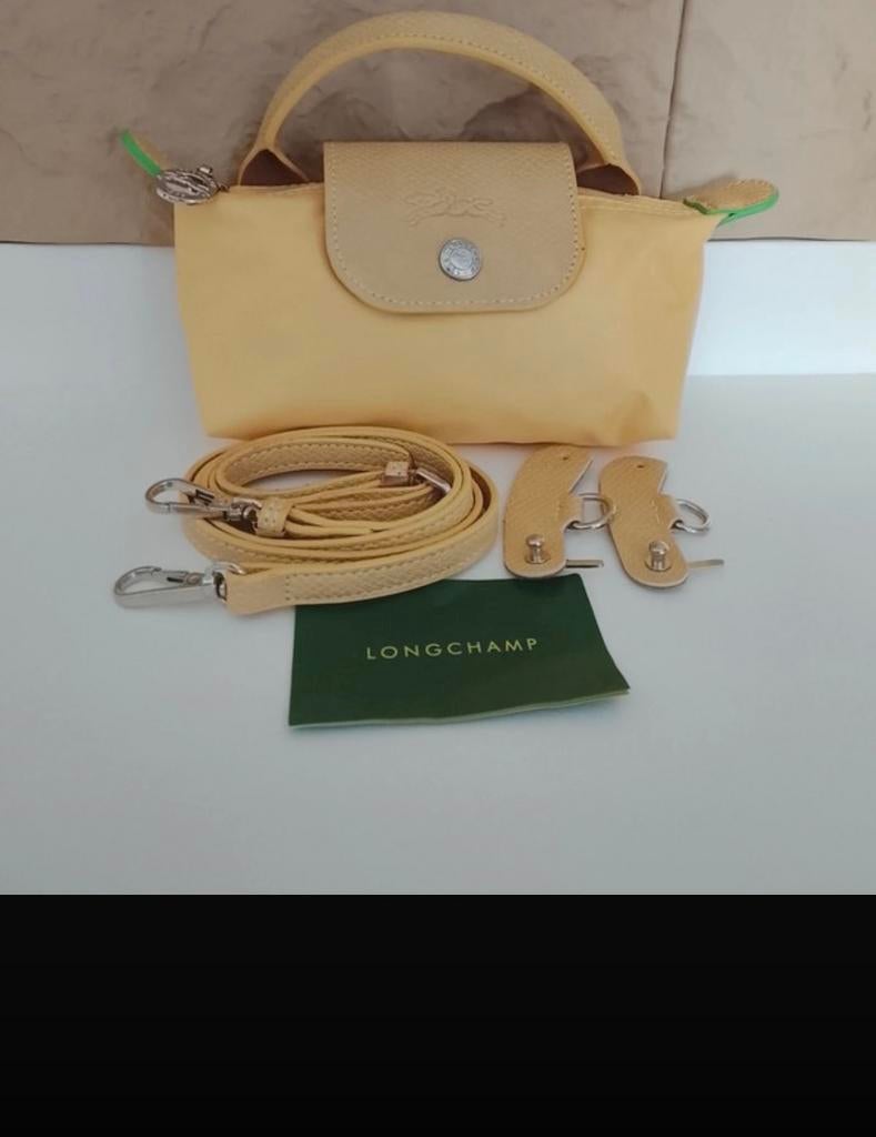 Longchamp Le Pliage mini yellow, Sieraden, Tassen en Uiterlijk, Tassen | Damestassen, Zo goed als nieuw, Handtas, Geel, Ophalen of Verzenden