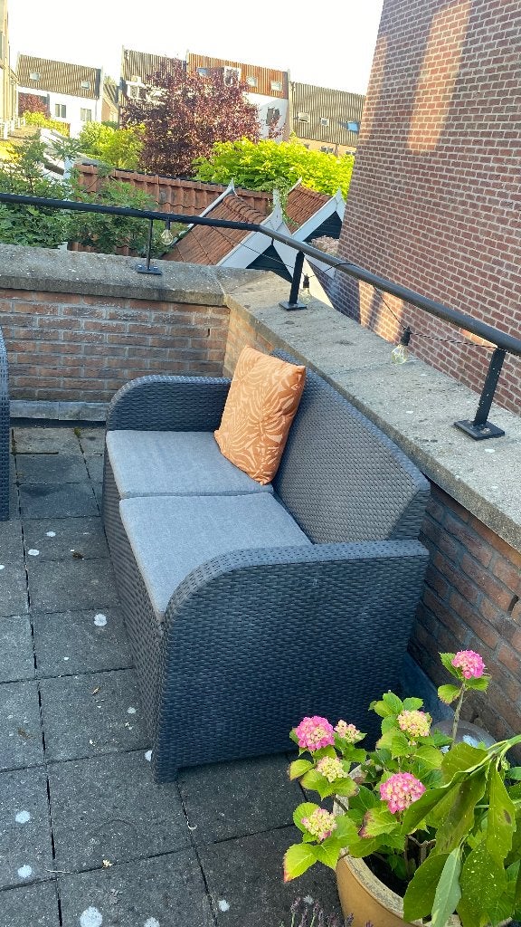 Tuinset, Ophalen, 4 zitplaatsen, Kunststof, Bank