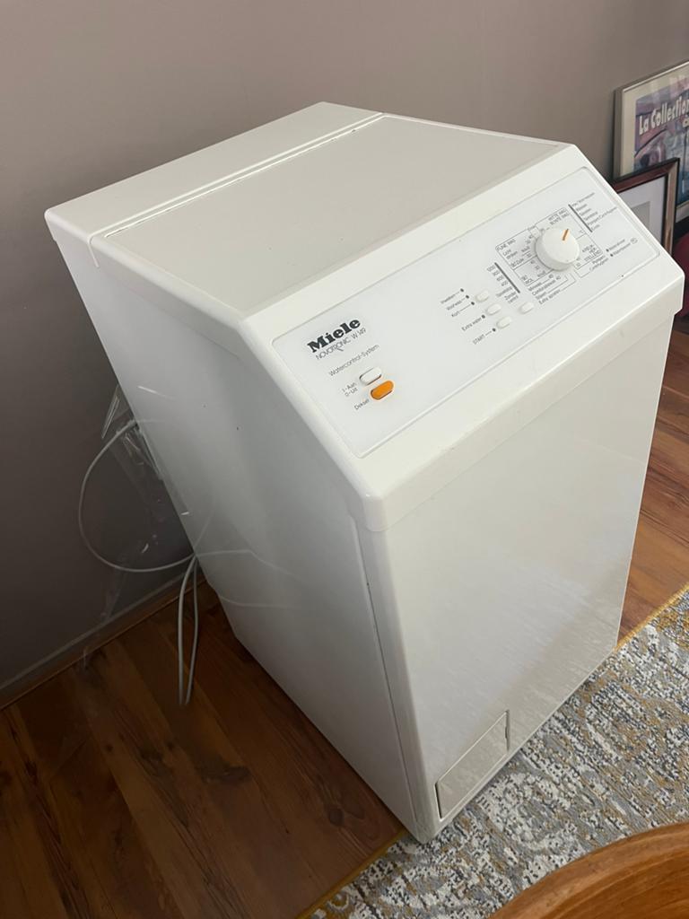 Miele bovenlader wasmachine. Kan worden bezorgd., Witgoed en Apparatuur, Wasmachines, 1200 tot 1600 toeren, Gebruikt, Minder dan 85 cm