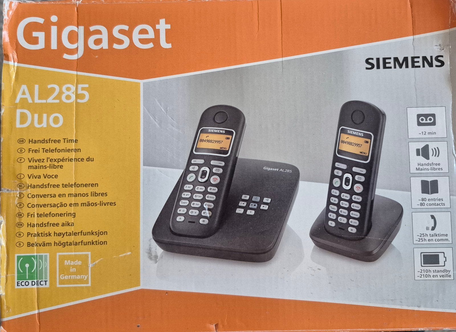 Siemens Gigaset AL285, Ophalen, Gebruikt, 2 handsets