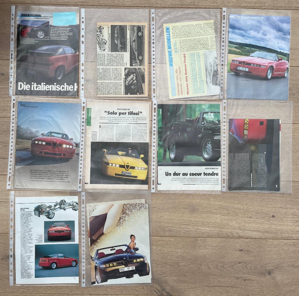 ALFA SZ - ALFA RZ - ARTIKELS, Verzenden, Zo goed als nieuw, Alfa Romeo