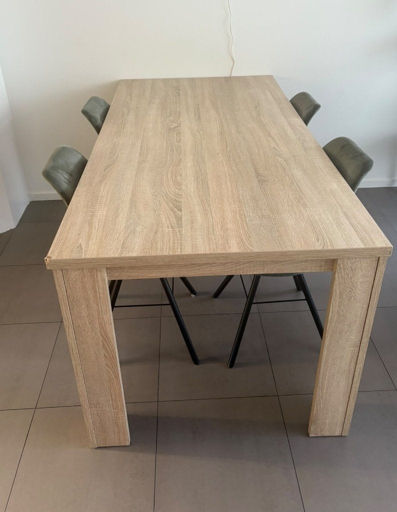 Mooie eettafel 180x90x80 cm naturel / licht eiken, Ophalen