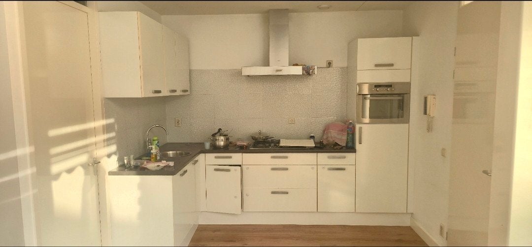 Keuken met apparatuur, Gebruikt, Wit, Hoekkeuken, Ophalen of Verzenden