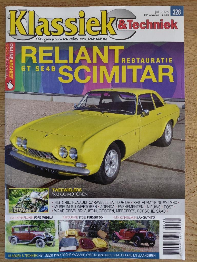 Klassiek & Techniek 328 Reliant Scimitar GT SE4B, Caravelle, Ophalen of Verzenden, Nieuw, Renault
