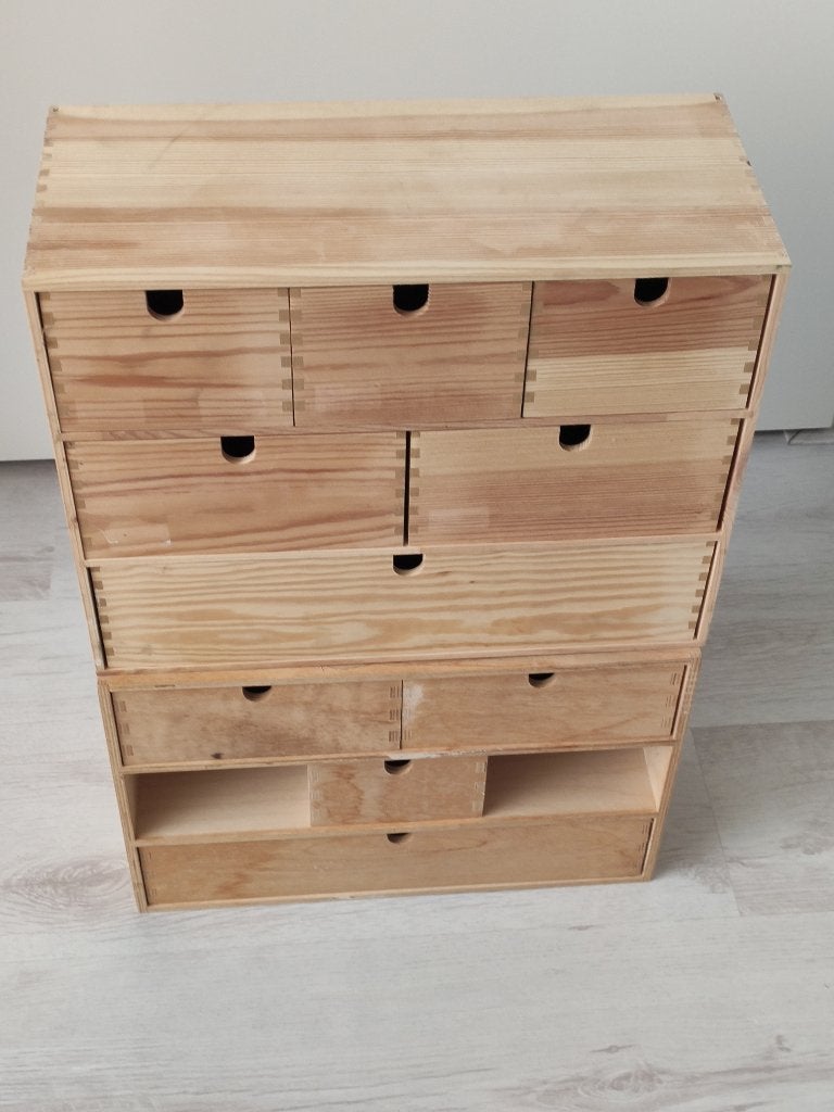 2 moppe ladekastjes samen 25 euro., Huis en Inrichting, Ophalen, Gebruikt, 1 of 2 laden, 50 tot 100 cm