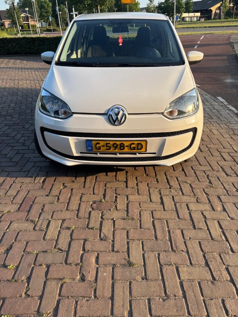 Volkswagen up! 1.0 44kw (koude airco/nw beurt), Auto's, Voorwielaandrijving, Stof, 4 stoelen, Wit