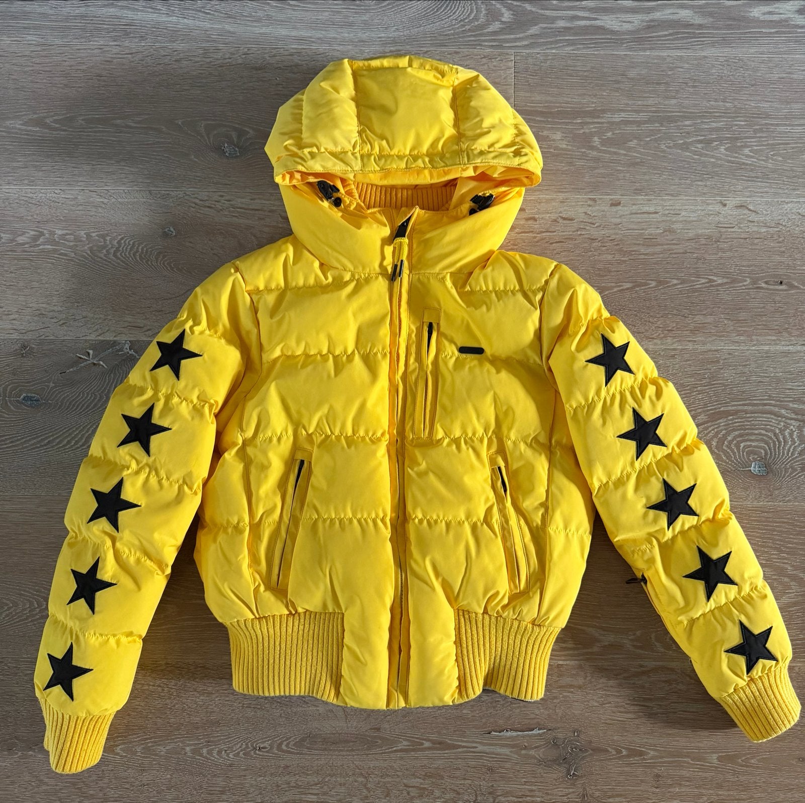 Airforce Sport Geel Bomberjack met Sterren - Maat XS, Ophalen of Verzenden, Zo goed als nieuw, Maat 34 (XS) of kleiner, Jack