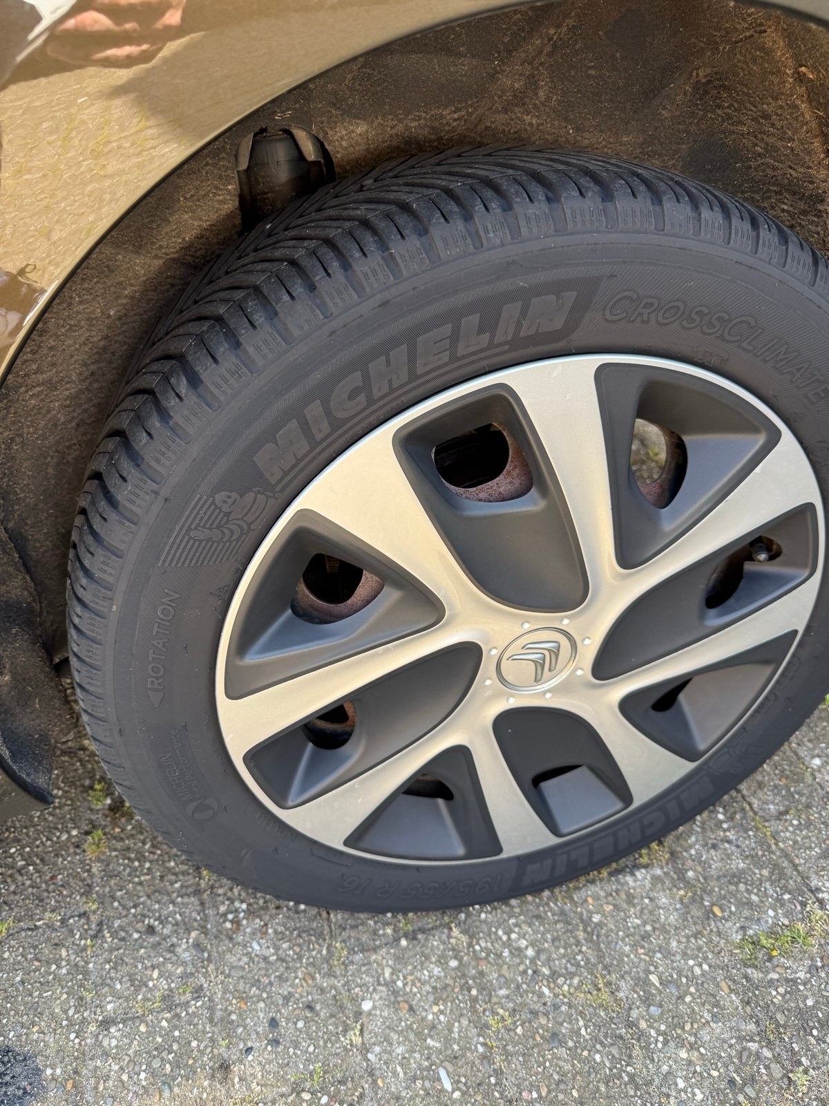 Velgen met Michelin CrossClimate All Season banden 195/55 R1, Auto-onderdelen, Banden en Velgen, Ophalen, Gebruikt, 16 inch, Banden en Velgen