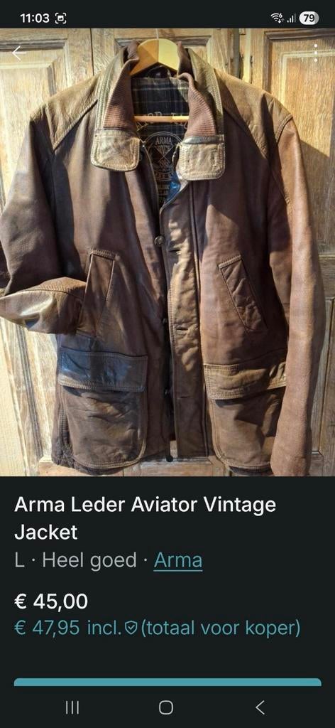 Arma Leder Heren Jas, Ophalen of Verzenden