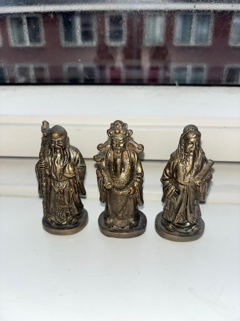 Fu Lu Shou beeldjes uit de 20ste eeuw, Ophalen of Verzenden, Gebruikt, Mens