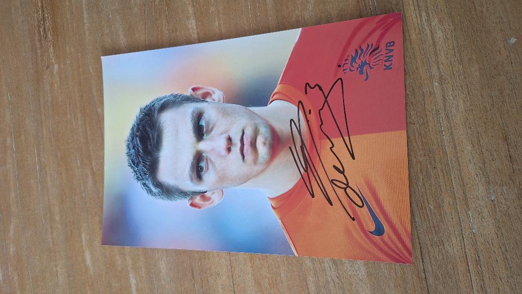 Foto 20x30 cm met handtekening Stefan de Vrij # Feyenoord, Ophalen of Verzenden, Nieuw, Feyenoord, Overige typen